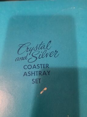 Teal Coaster Ashtray Set